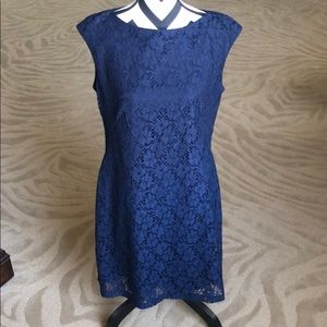 Chaps size 12 blue lace dress.
